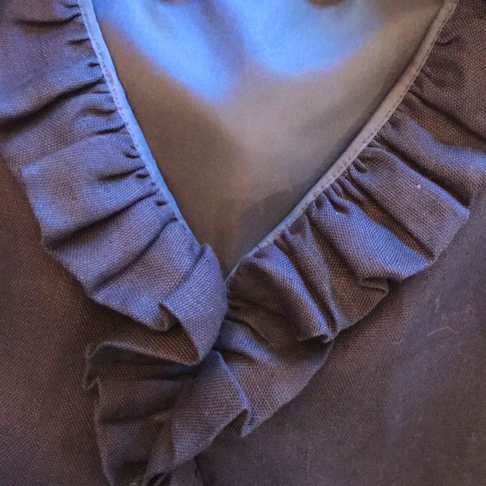 Kate Spade Ruffle Collar V Neck Dress - Picture 9 of 11